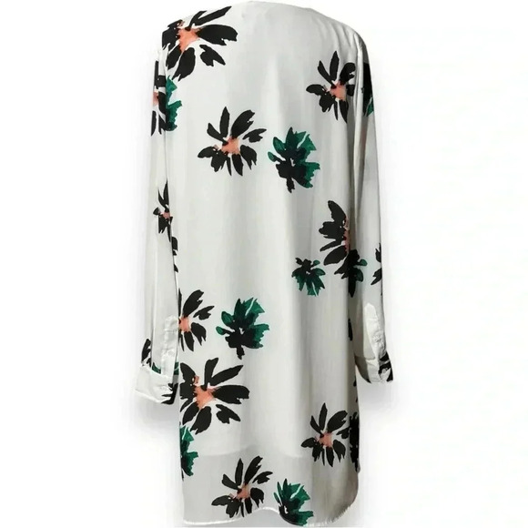 Who What Wear Knee Length Shift White Fully Lined Lightweight Floral Print Sress - Picture 5 of 16